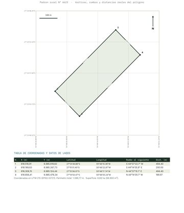 Plano técnico · Padrón 6623